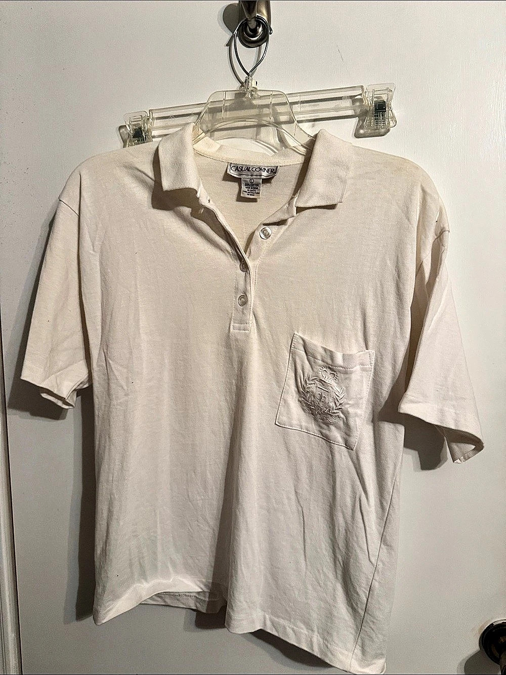 Casual Corner Women's Cotton Polo in White